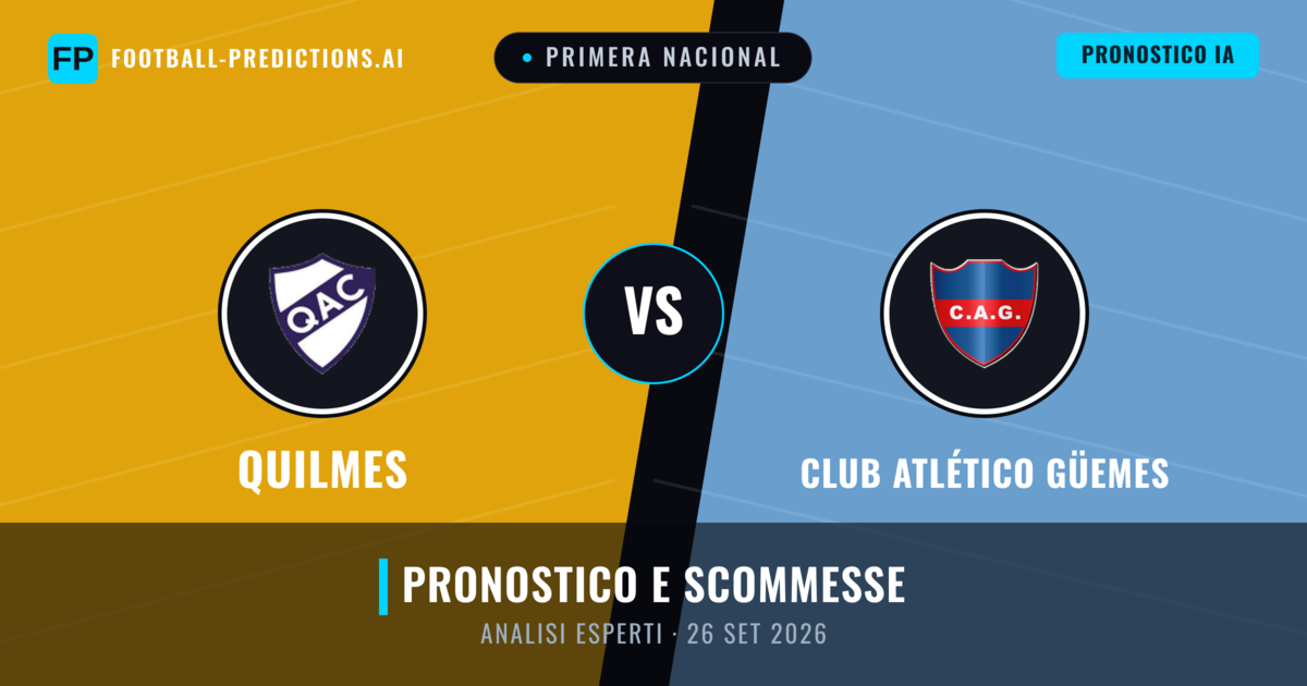 Quilmes vs Club Atlético Güemes — pronostico e anteprima del match