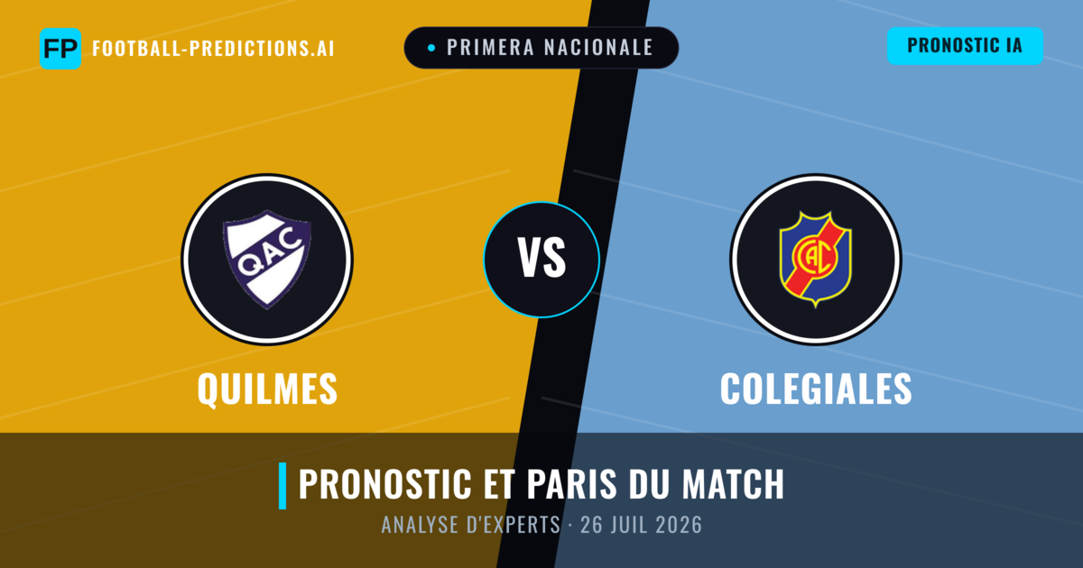 Quilmes vs Colegiales — pronostic et avant-match