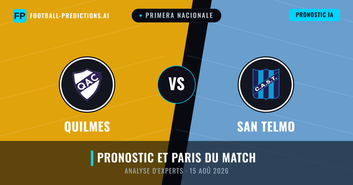 Quilmes vs San Telmo — pronostic et avant-match