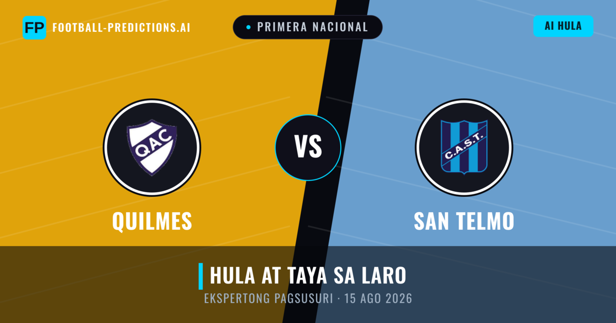Quilmes vs San Telmo — hula at preview ng laban