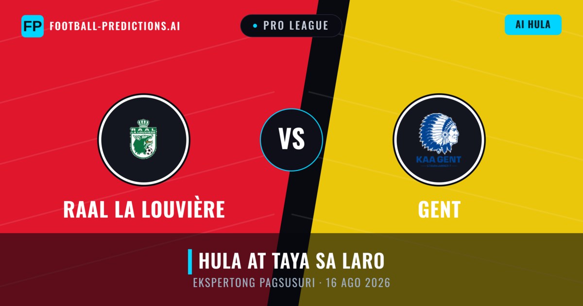 RAAL La Louvière vs Gent — hula at preview ng laban