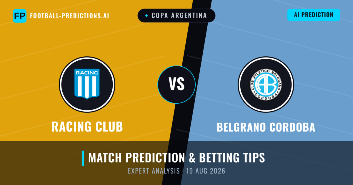 Racing Club vs Belgrano Cordoba — match prediction & preview