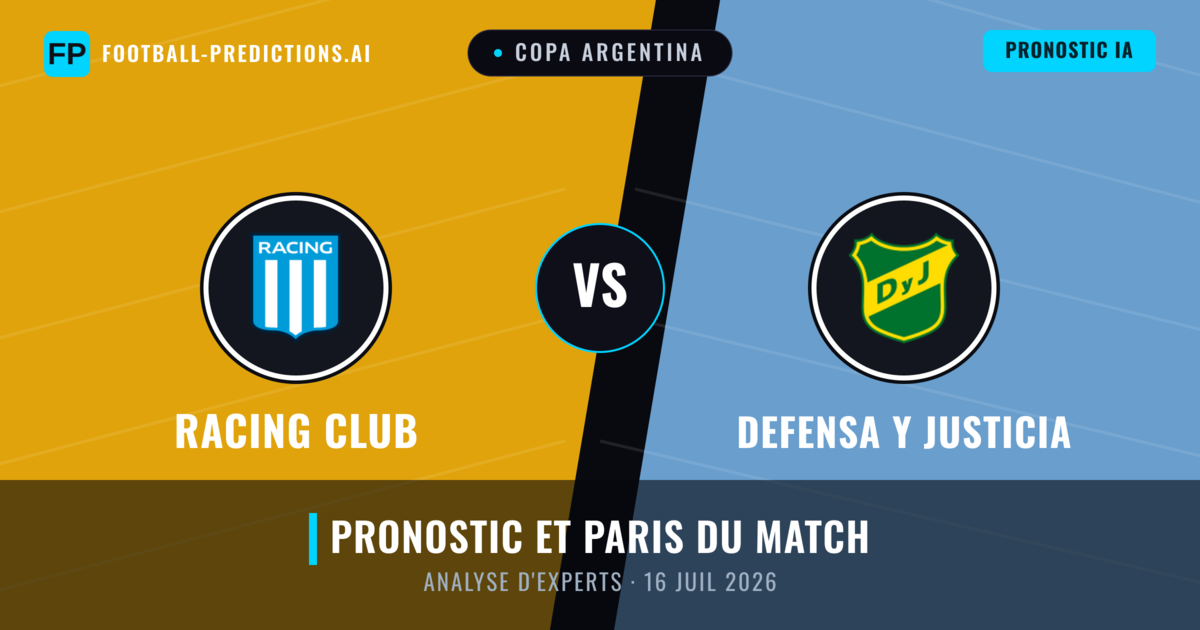 Racing Club vs Defensa y Justicia — pronostic et avant-match