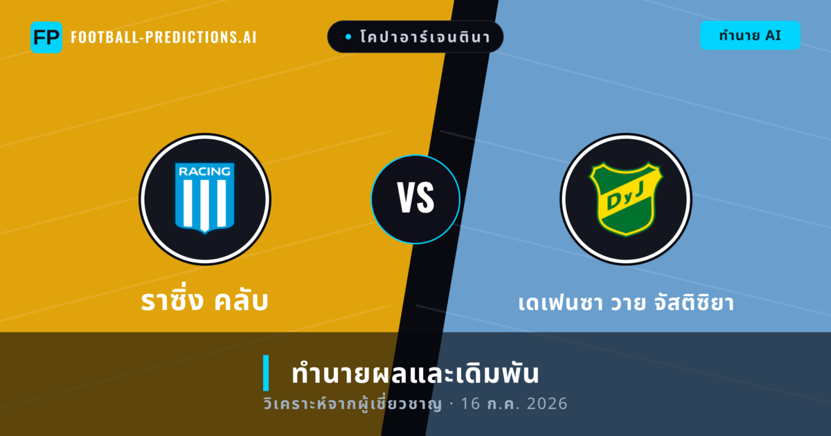 ราซิ่ง คลับ พบ เดเฟนซา วาย จัสติซิยา — ทำนายผลและพรีวิวการแข่งขัน