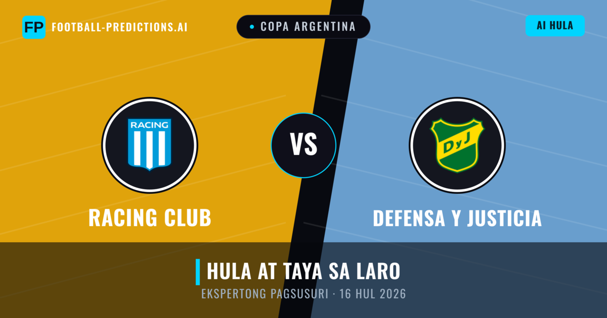 Racing Club vs Defensa y Justicia — hula at preview ng laban