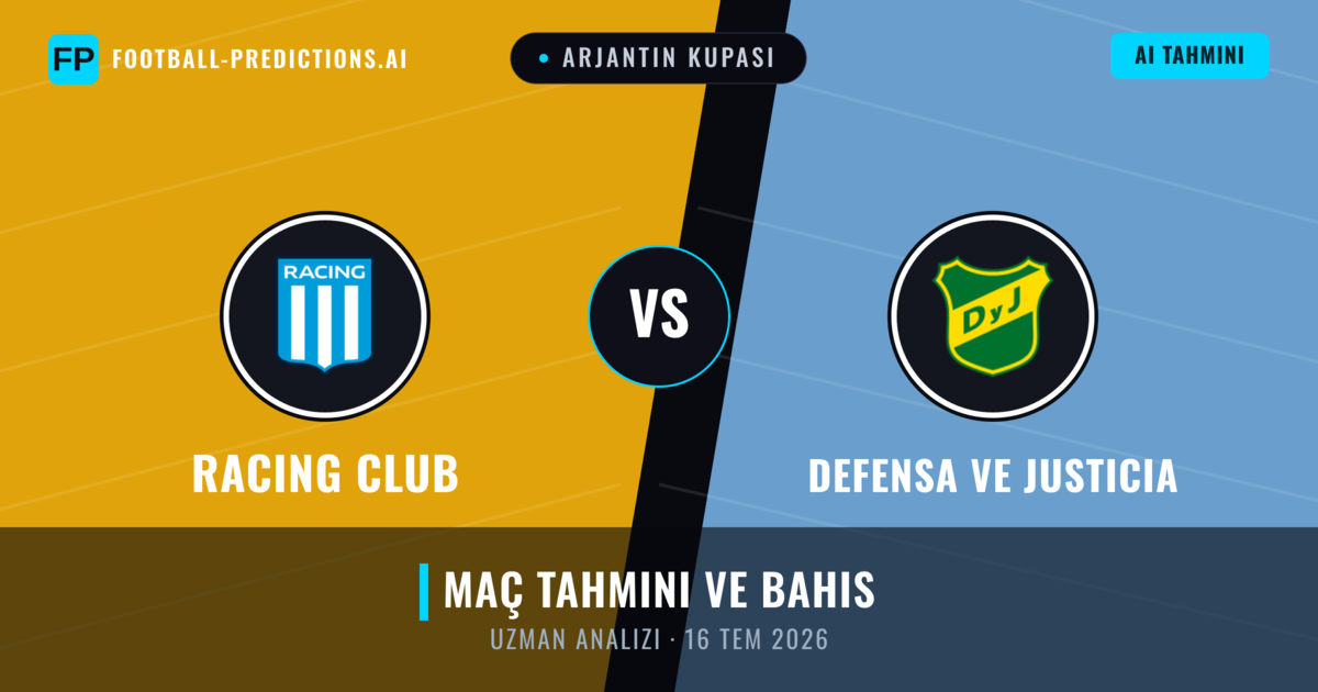 Racing Club - Defensa ve Justicia — maç tahmini ve önizleme