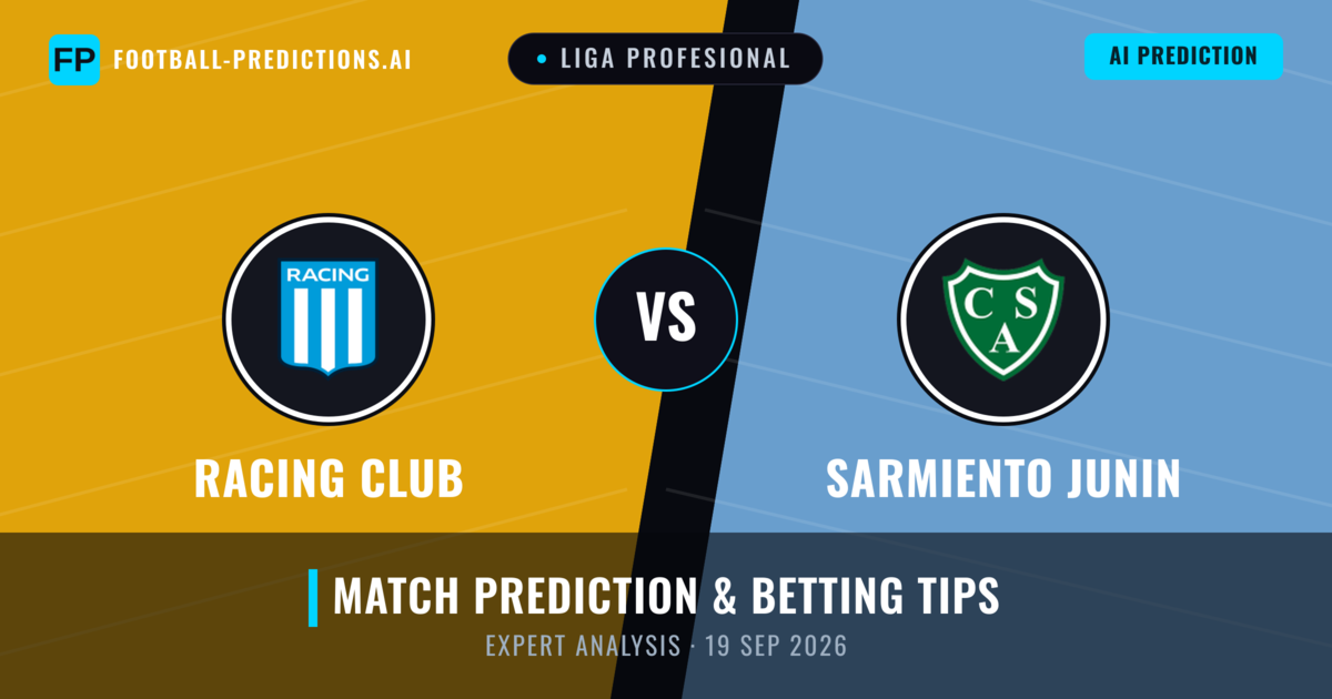 Racing Club vs Sarmiento Junin — match prediction & preview