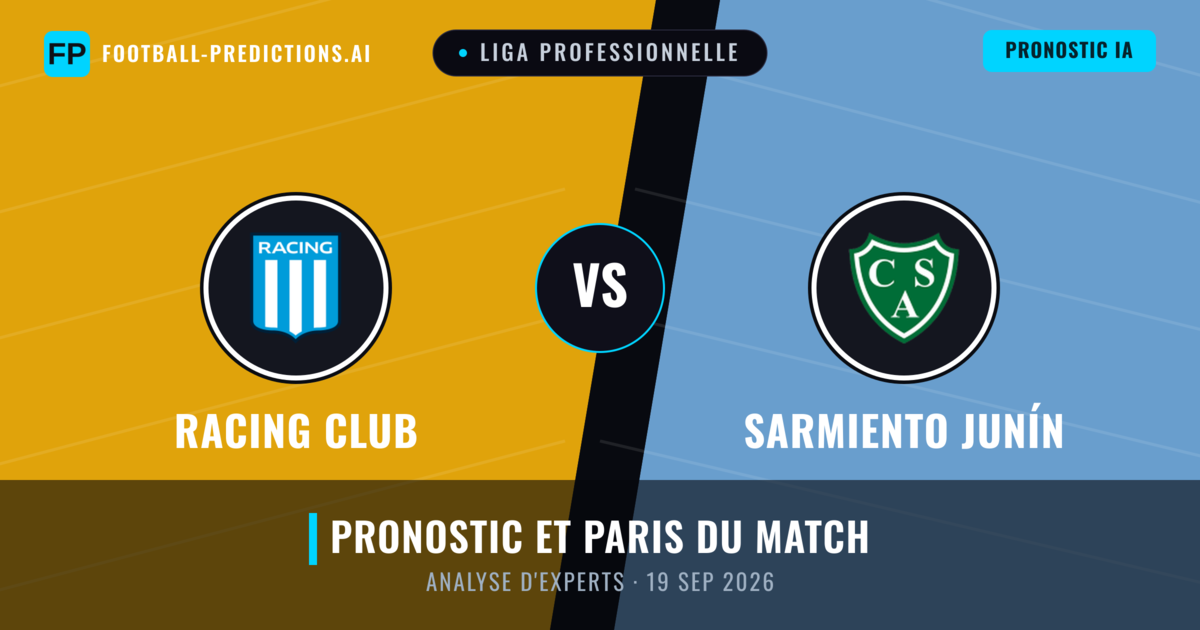 Racing Club vs Sarmiento Junín — pronostic et avant-match