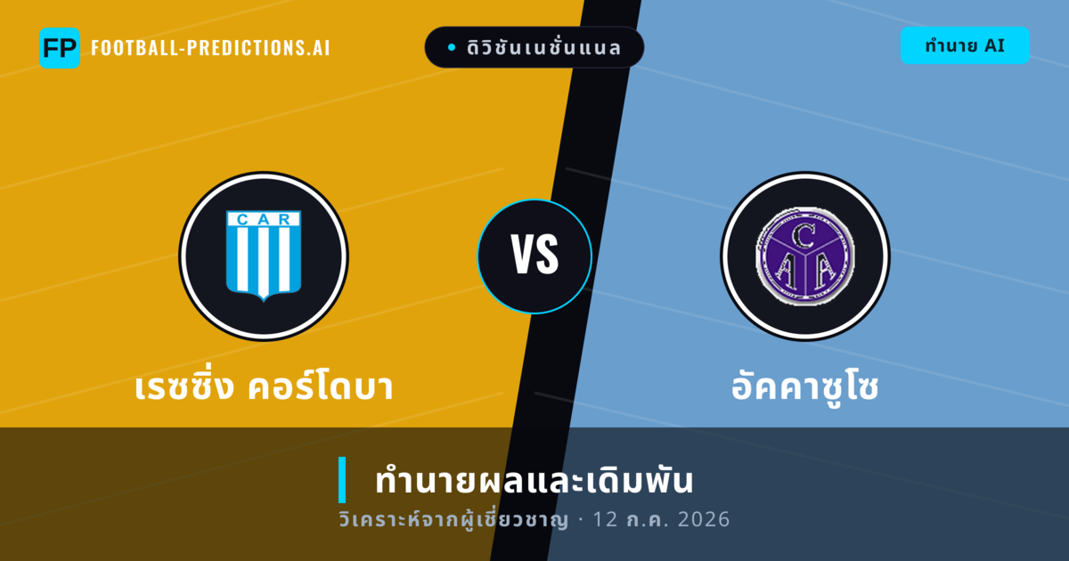 เรซซิ่ง คอร์โดบา พบ อัคคาซูโซ — ทำนายผลและพรีวิวการแข่งขัน