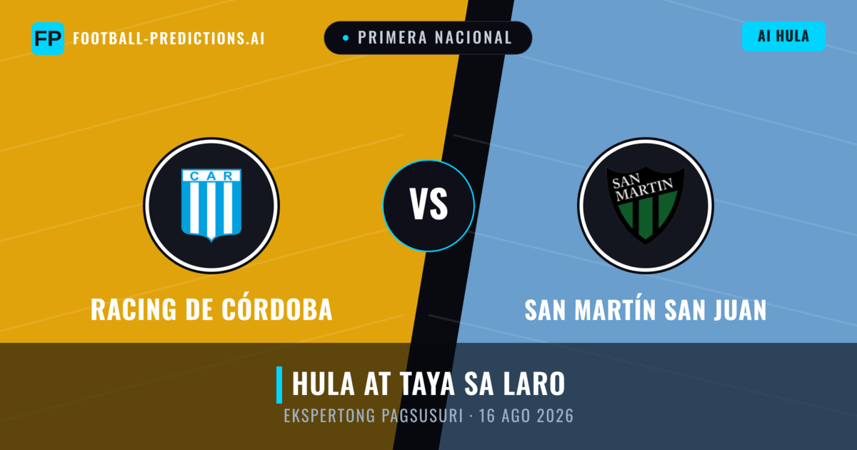 Racing de Córdoba vs San Martín San Juan — hula at preview ng laban