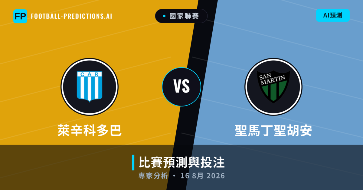 萊辛科多巴 vs 聖馬丁聖胡安 — 比赛预测和前瞻