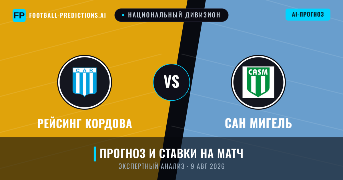 Рейсинг Кордова – Сан Мигель — прогноз и превью матча