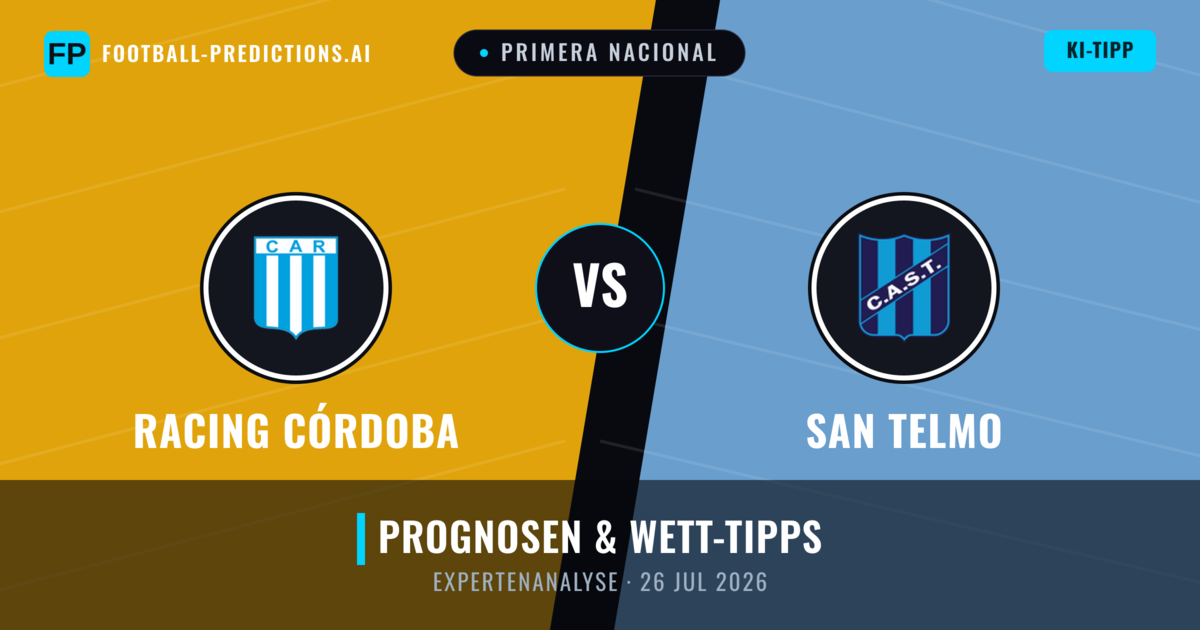 Racing Córdoba vs San Telmo — Prognose und Spielvorschau