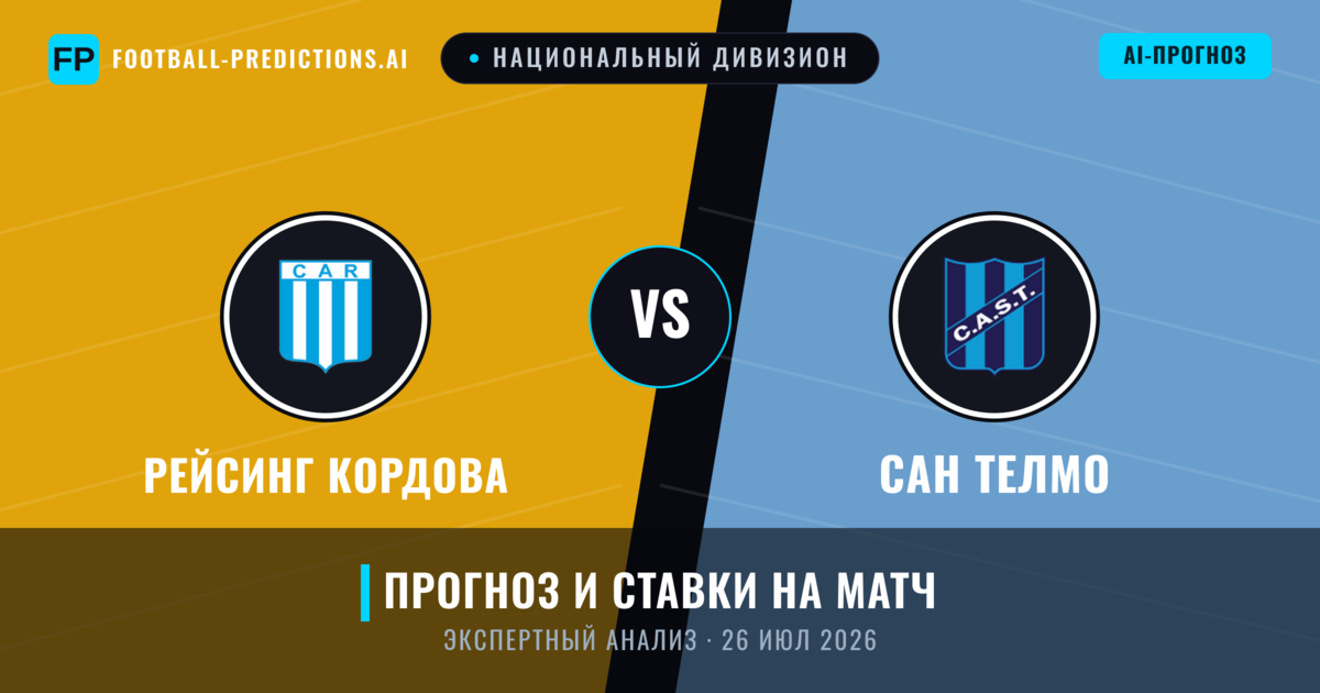 Рейсинг Кордова – Сан Телмо — прогноз и превью матча