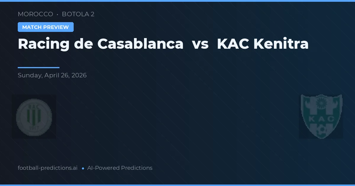 ريسينغ دي كازابلانكا vs كاك كنيتيرا (المغرب) preview