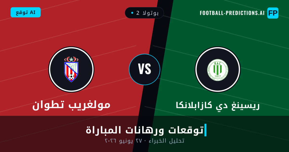 ريسينغ دي كازابلانكا ضد مولغريب تطوان — توقعات ومعاينة المباراة