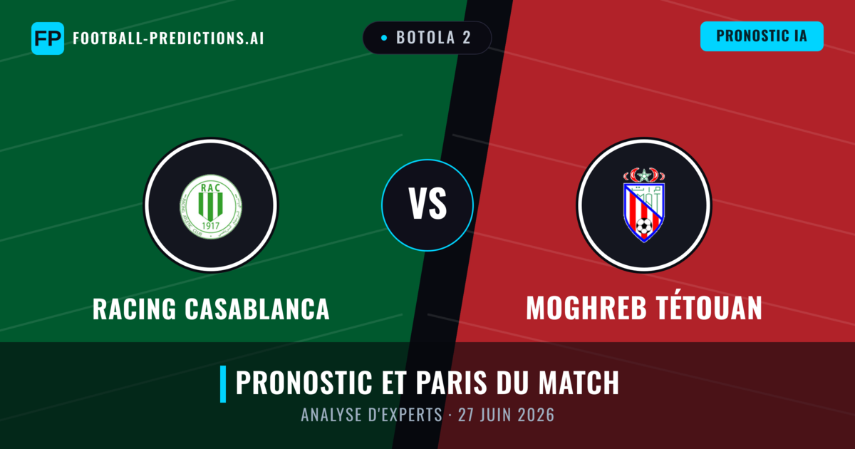 Racing Casablanca vs Moghreb Tétouan — pronostic et avant-match