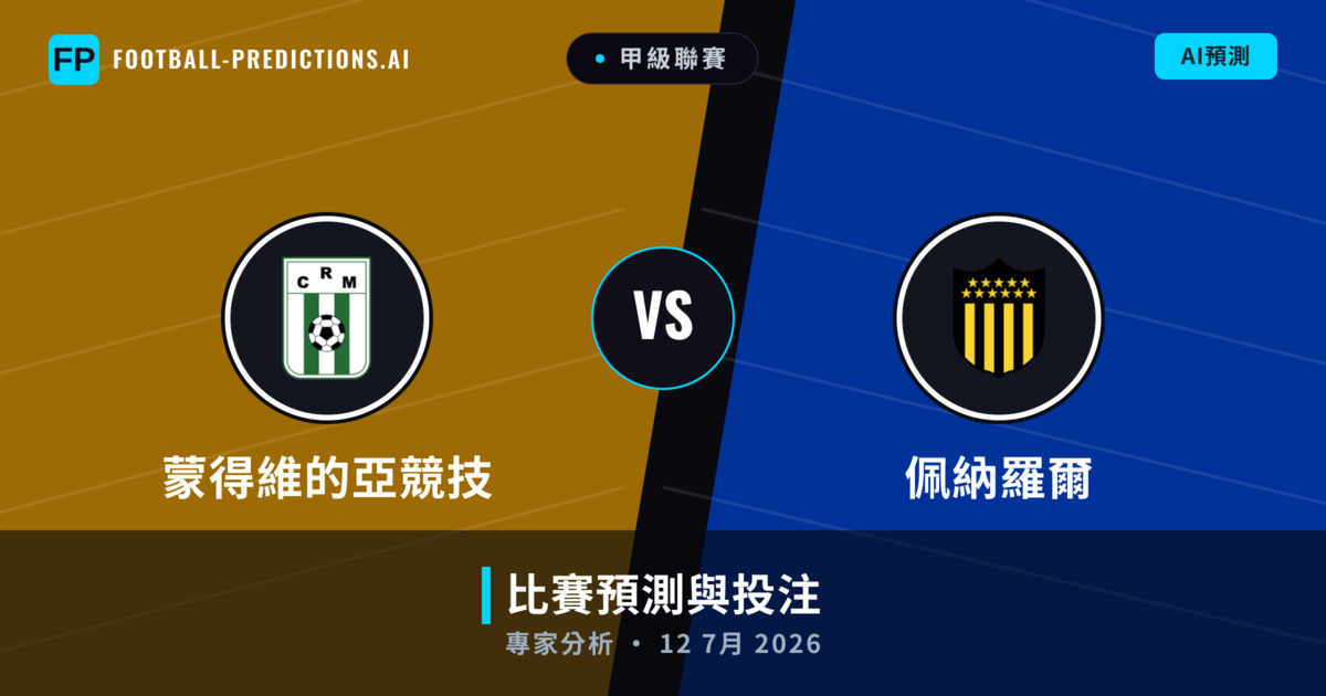蒙得維的亞競技 vs 佩納羅爾 — 比赛预测和前瞻