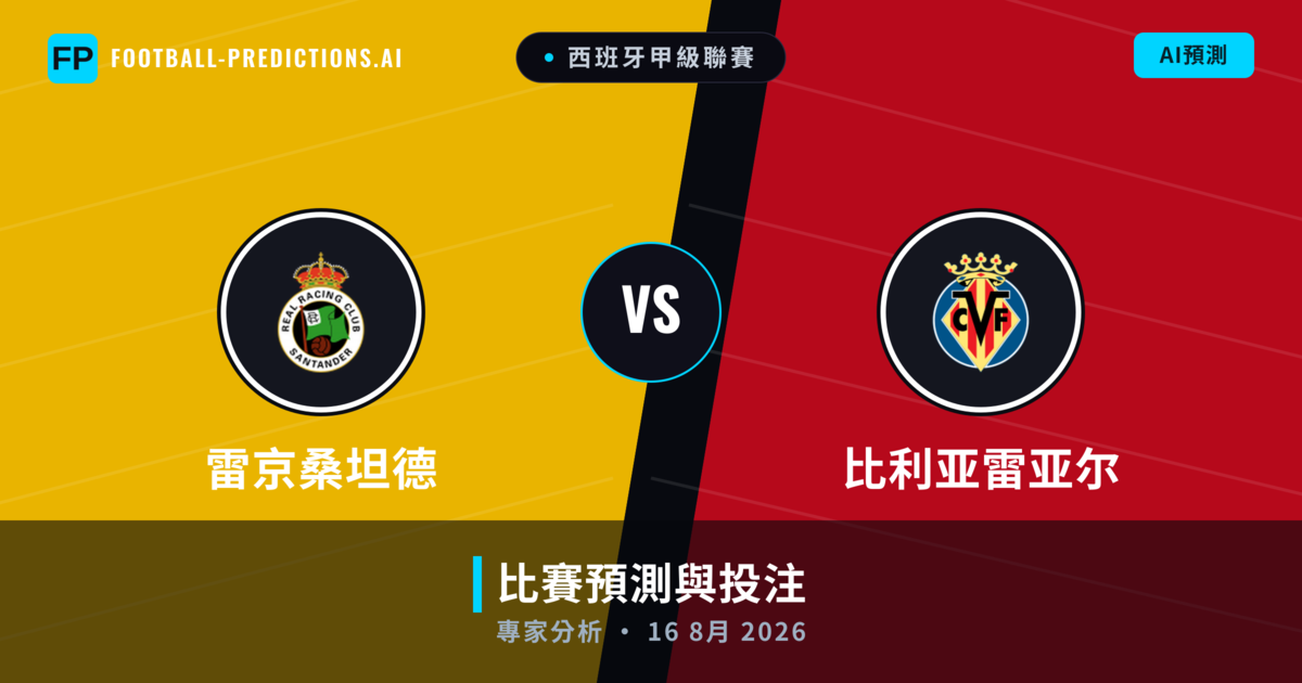 雷京桑坦德 vs 比利亚雷亚尔 — 比赛预测和前瞻
