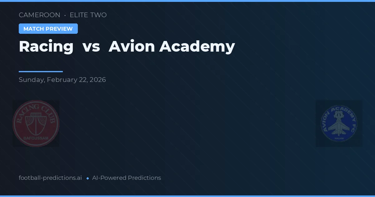 Racing vs Avion Academy — match prediction & preview