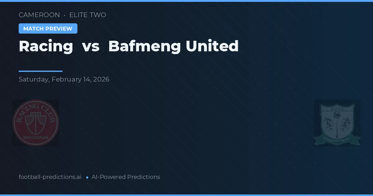 Racing - Bafmeng United — maç tahmini ve önizleme