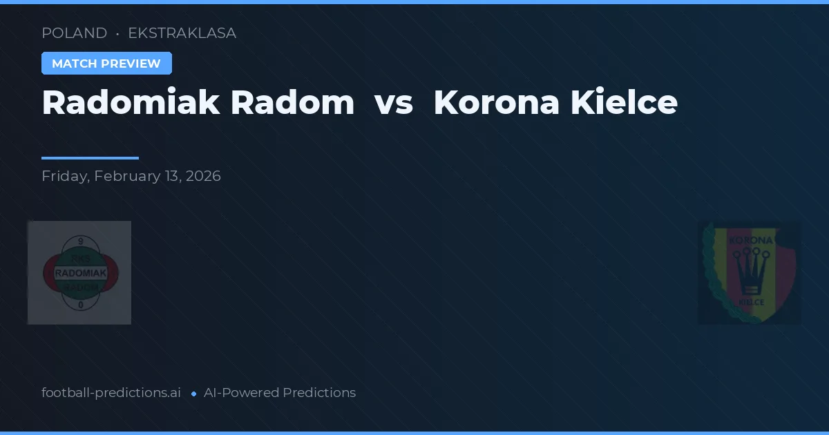 Radomiak Radom vs Korona Kielce — dự đoán và xem trước trận đấu