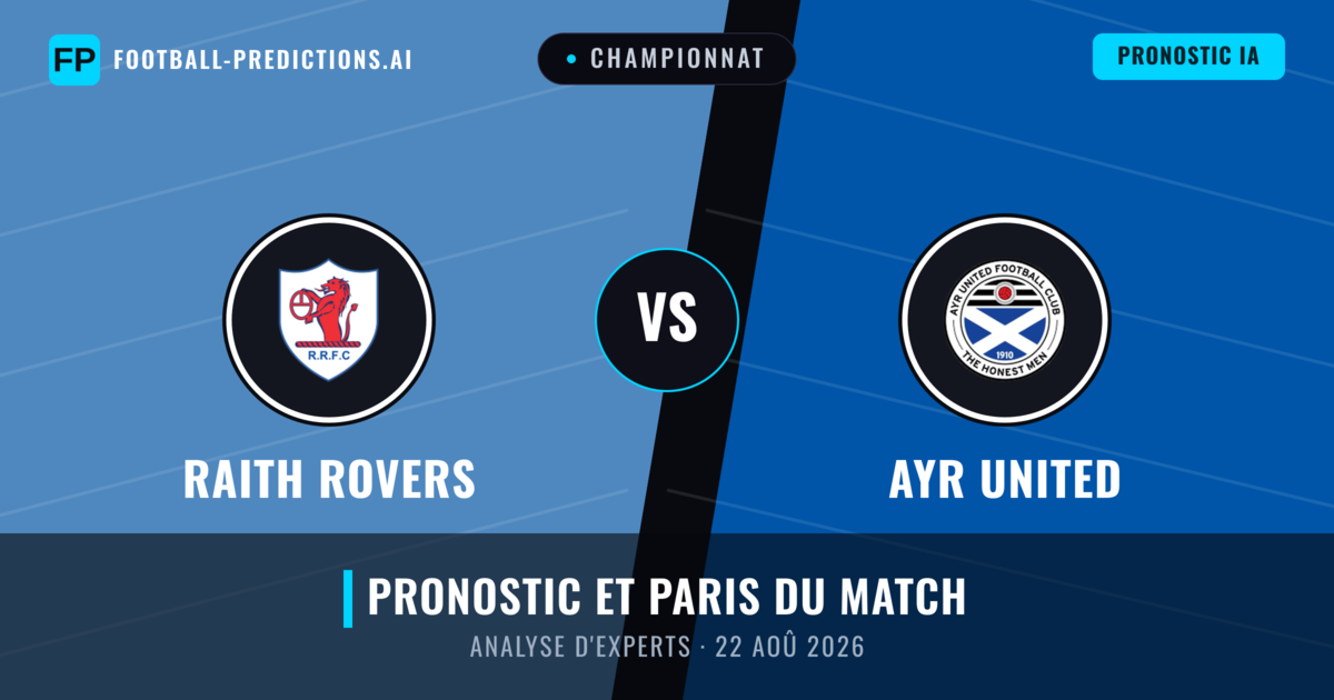 Raith Rovers vs Ayr United — pronostic et avant-match