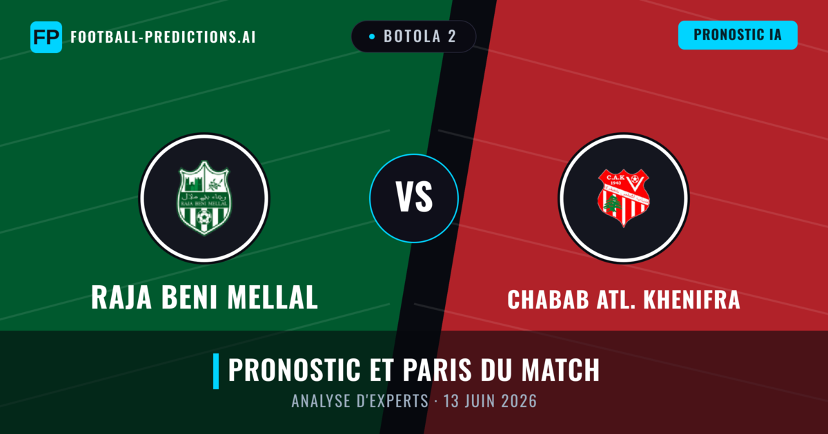 Raja Beni Mellal vs Chabab Atl. Khenifra — pronostic et avant-match