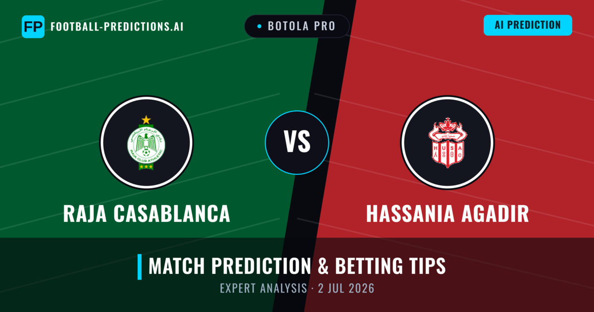 Raja Casablanca vs Hassania Agadir — match prediction & preview