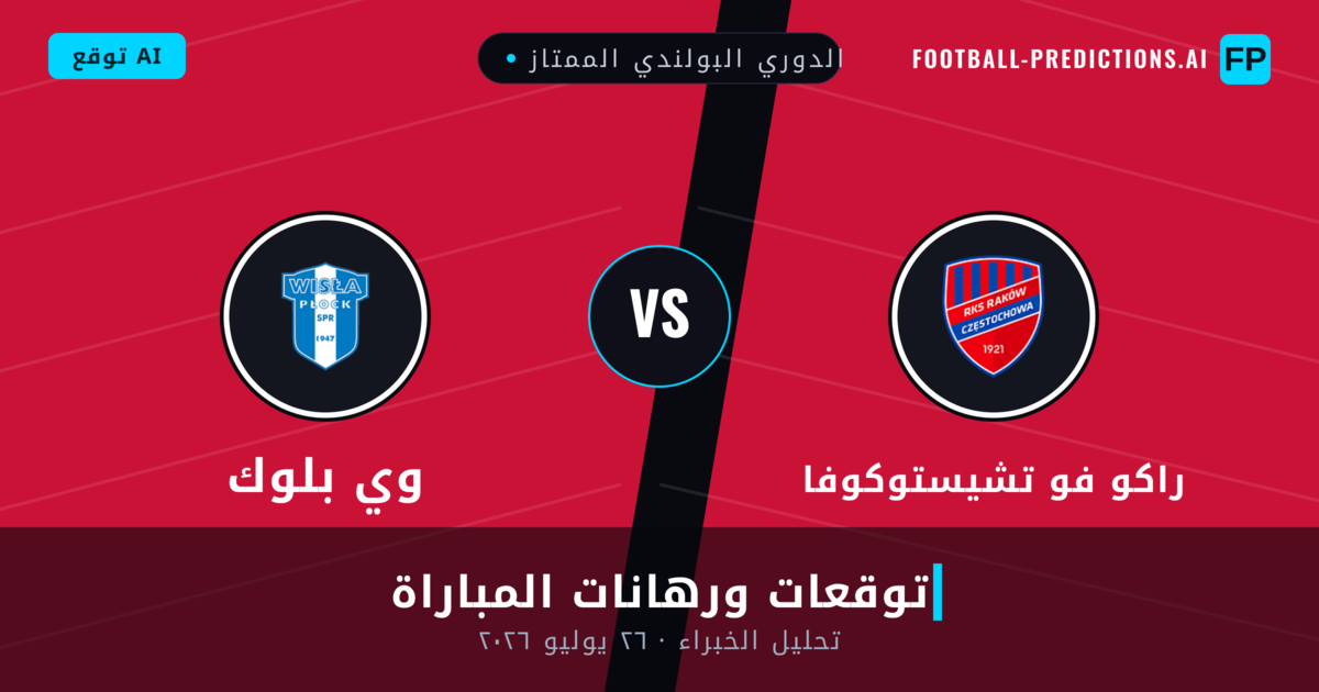 راكو فو تشيستوكوفا ضد وي  بلوك — توقعات ومعاينة المباراة