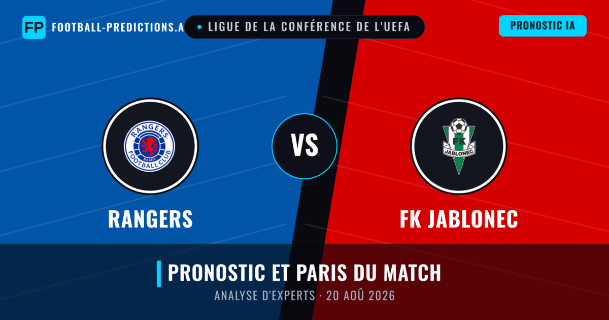 Rangers vs FK Jablonec — pronostic et avant-match