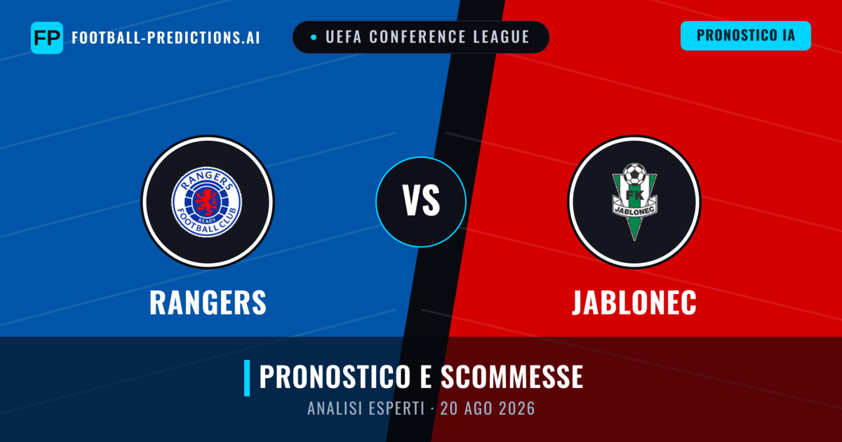 Rangers vs Jablonec — pronostico e anteprima del match