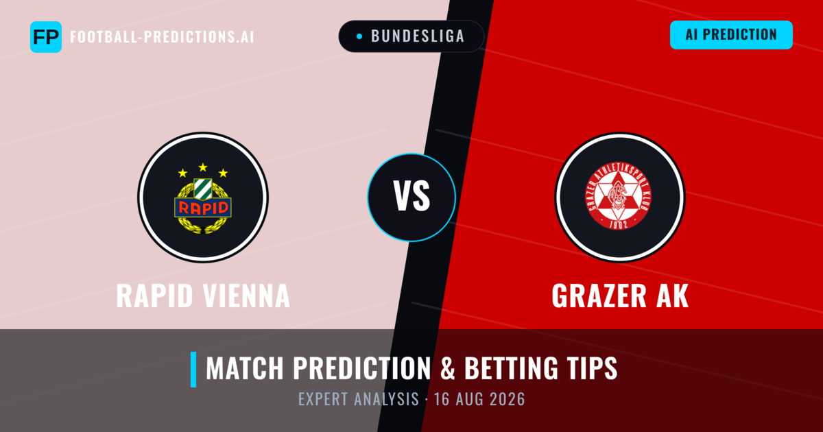 Rapid Vienna vs Grazer AK — match prediction & preview