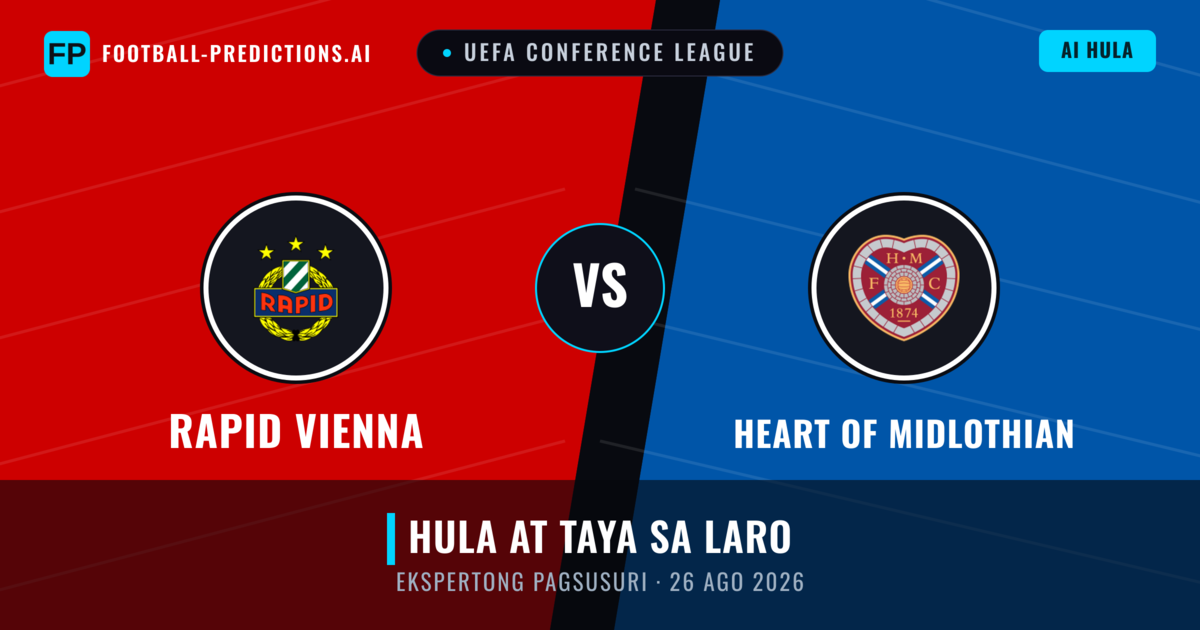 Rapid Vienna vs Heart of Midlothian — hula at preview ng laban