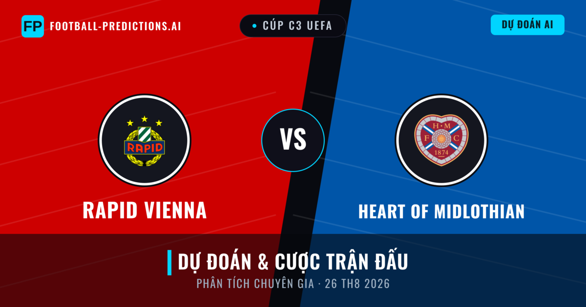 Rapid Vienna vs Heart of Midlothian — dự đoán và xem trước trận đấu