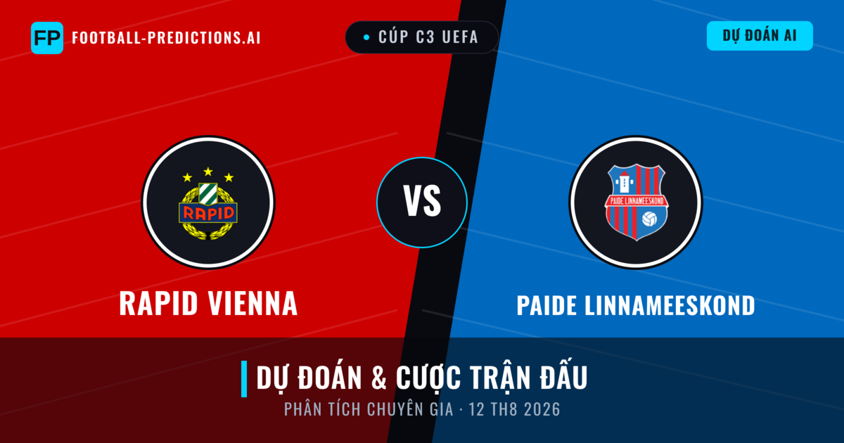 Rapid Vienna vs Paide Linnameeskond — dự đoán và xem trước trận đấu