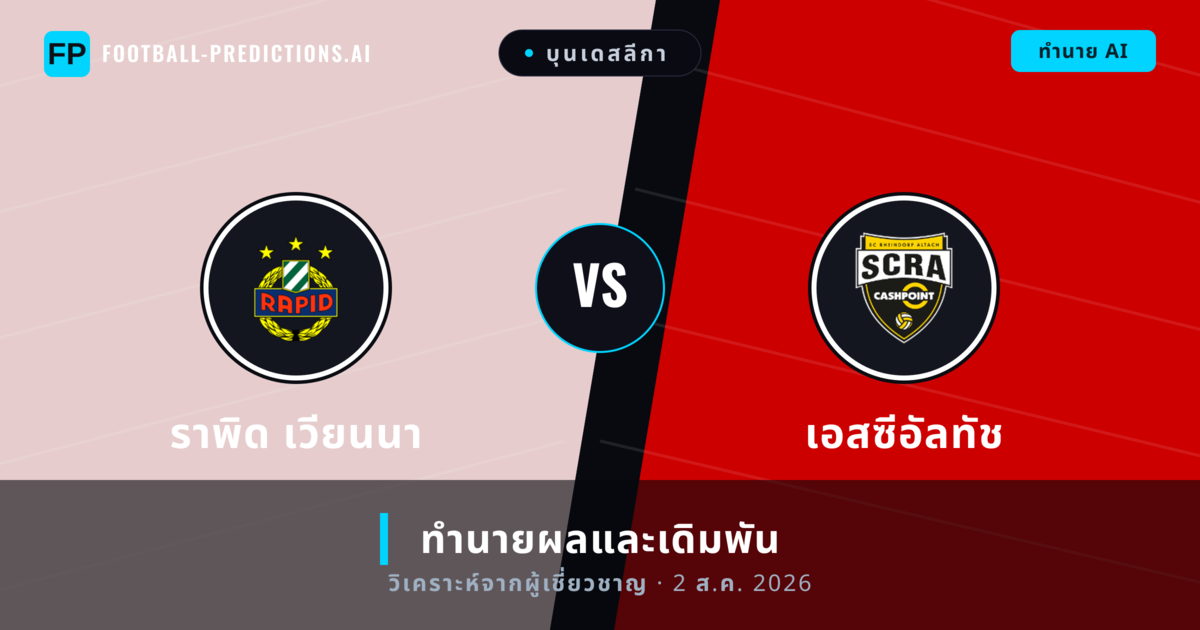 ราพิด เวียนนา พบ เอสซีอัลทัช — ทำนายผลและพรีวิวการแข่งขัน