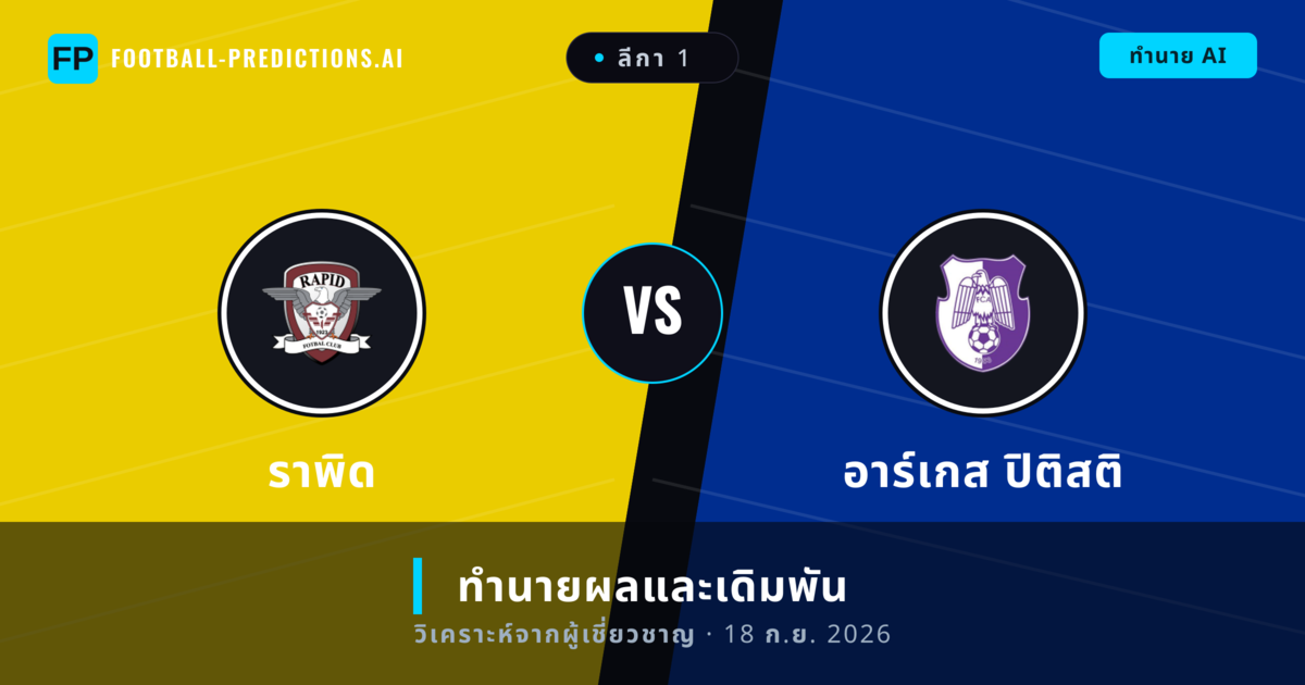ราพิด พบ อาร์เกส ปิติสติ — ทำนายผลและพรีวิวการแข่งขัน