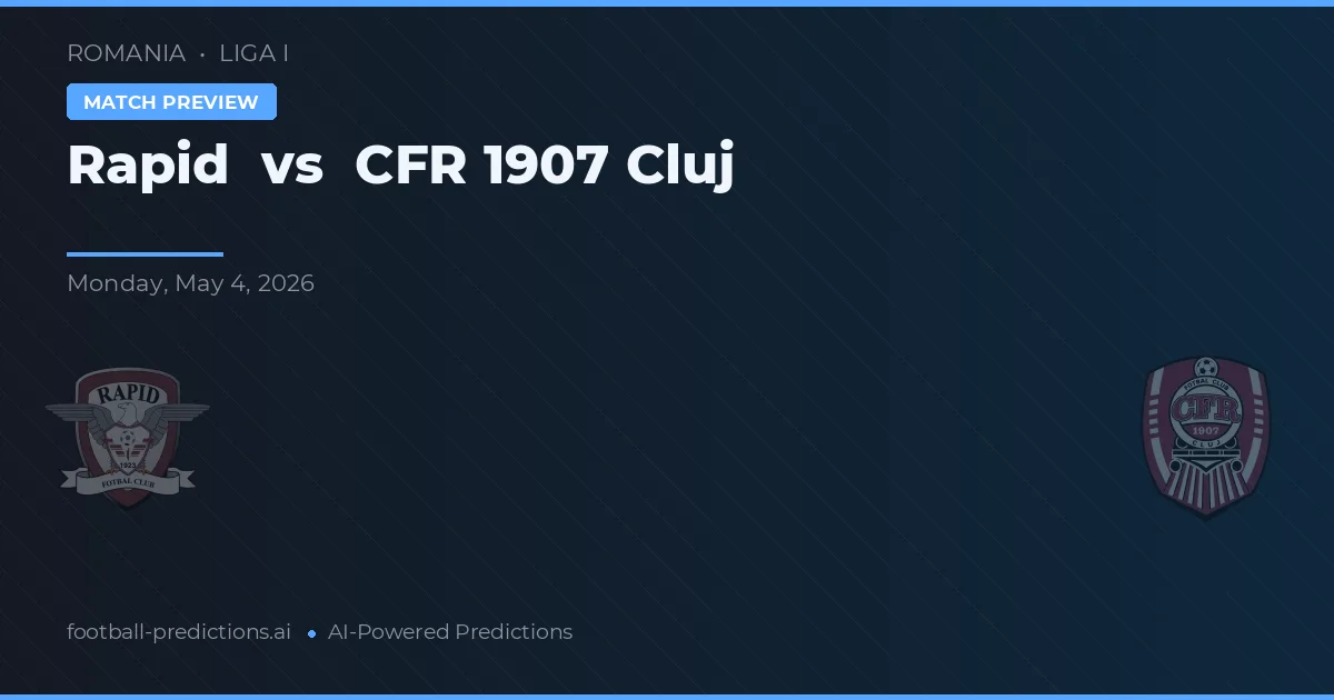 Rapid vs CFR 1907 Cluj preview