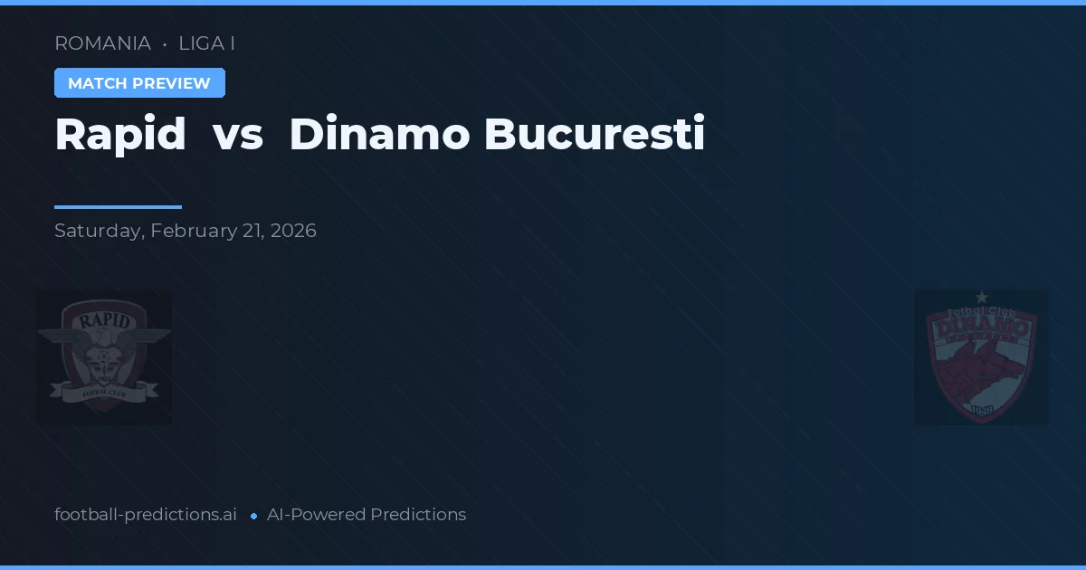 Rapid vs Dinamo București — prediksi dan pratinjau pertandingan