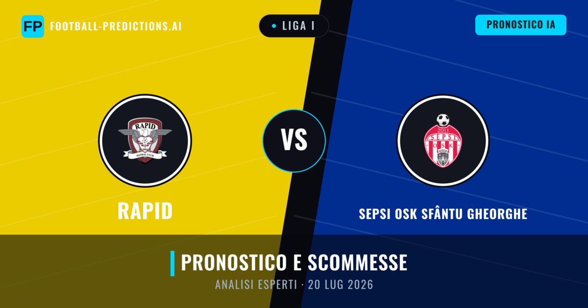 Rapid vs Sepsi OSK Sfântu Gheorghe — pronostico e anteprima del match