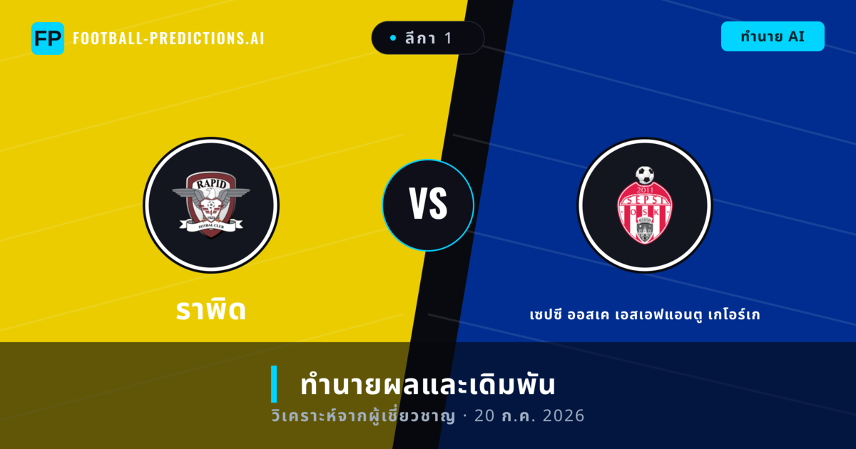 ราพิด พบ เซปซี ออสเค เอสเอฟแอนตู เกโอร์เก — ทำนายผลและพรีวิวการแข่งขัน