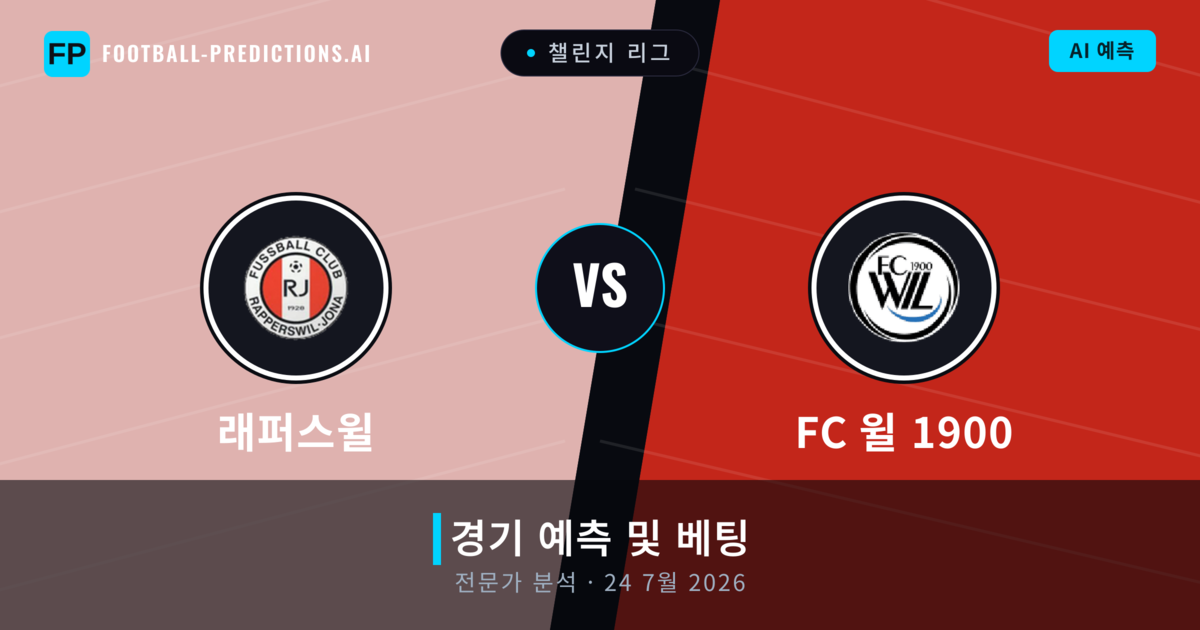 래퍼스윌 대 FC 윌 1900 — 경기 예측 및 프리뷰