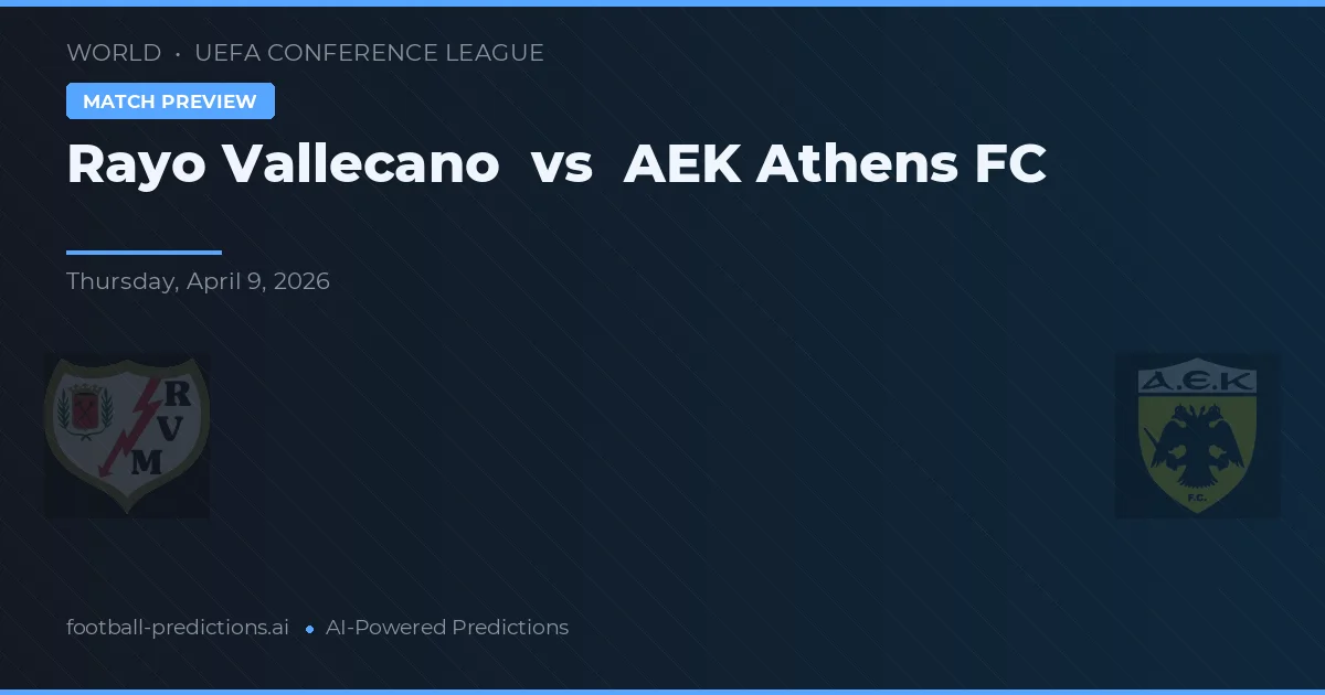 Rayo Vallecano vs AEK Athena FC — prediksi dan pratinjau pertandingan