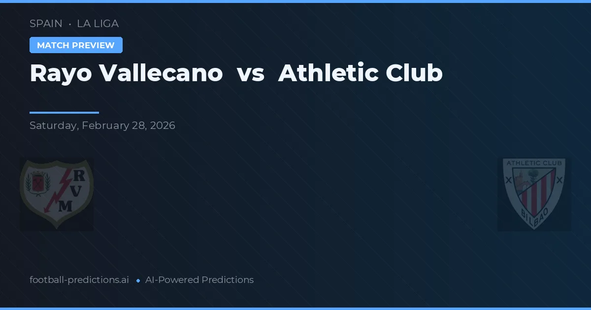 Rayo Vallecano vs Athletic Bilbao — pronostic et avant-match