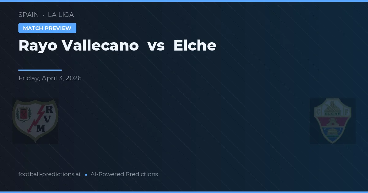 Rayo Vallecano vs Elche — Prognose und Spielvorschau