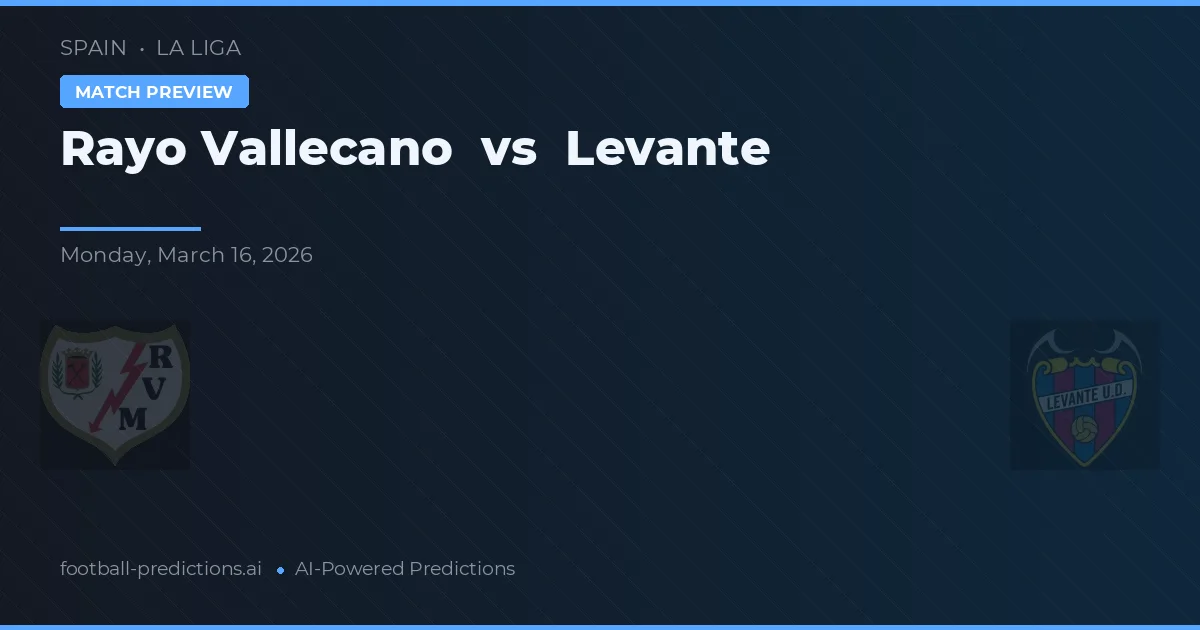 Rayo Vallecano vs Levante — Prognose und Spielvorschau