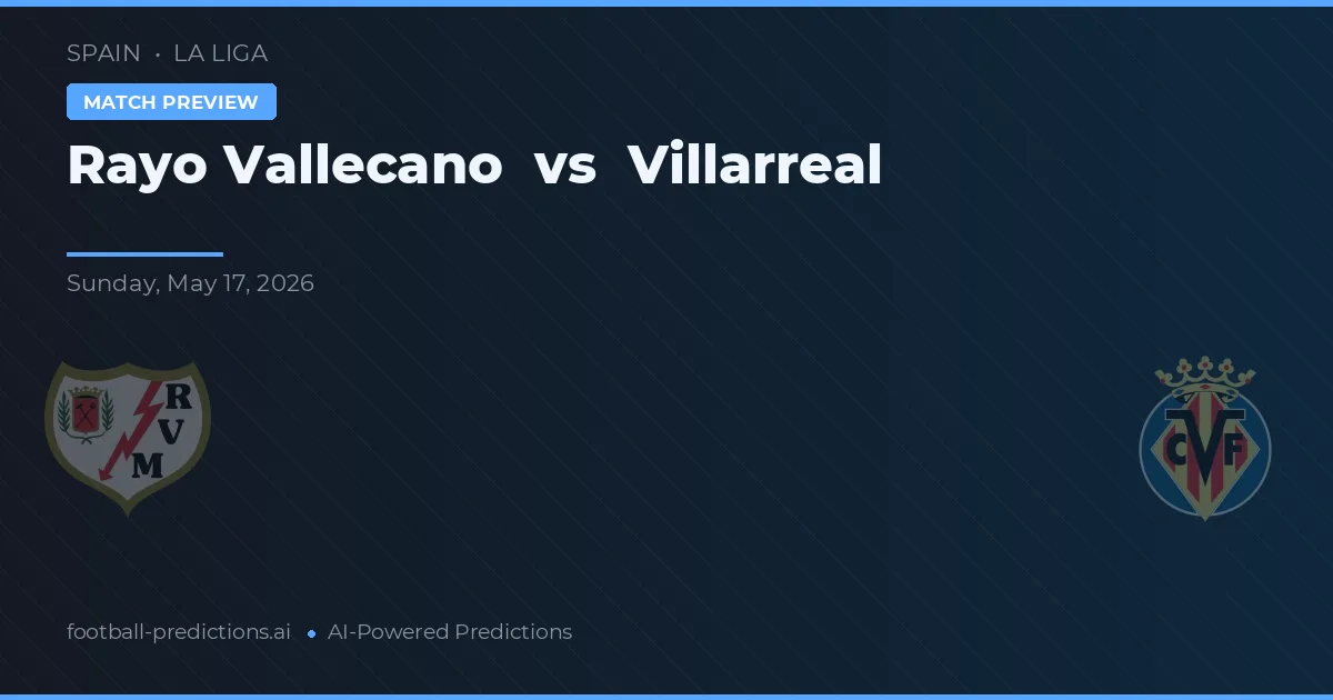 Rayo Vallecano vs Villarreal — Prognose und Spielvorschau