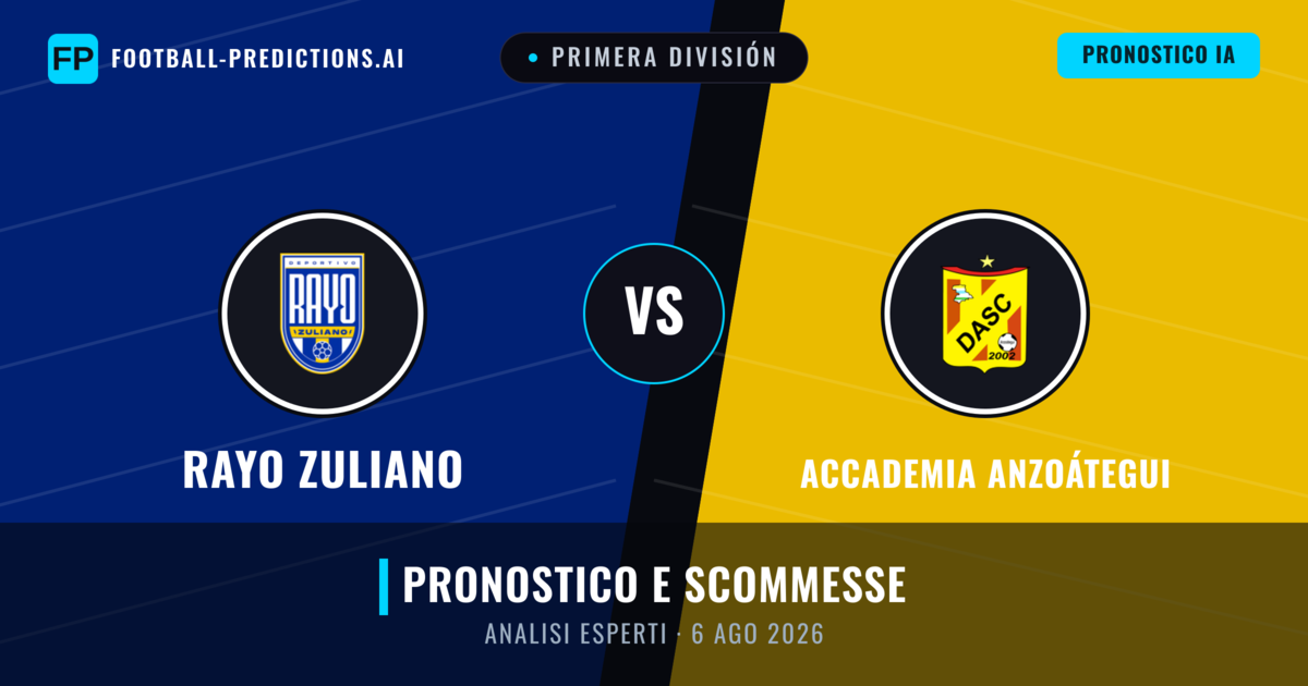 Rayo Zuliano vs Accademia Anzoátegui — pronostico e anteprima del match