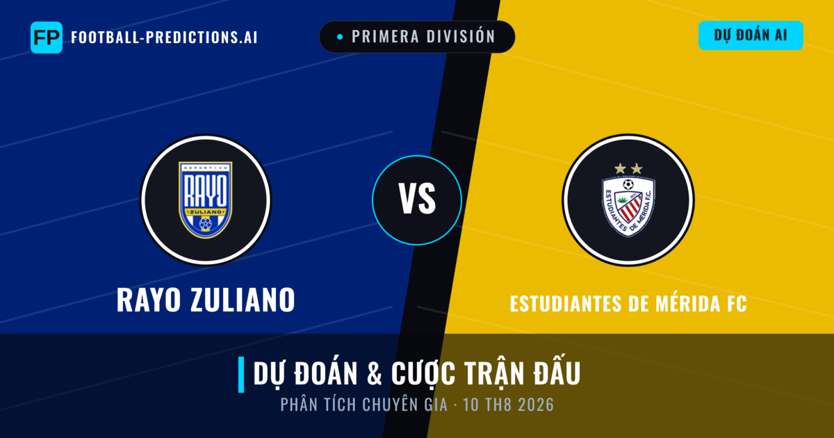 Rayo Zuliano vs Estudiantes de Mérida FC — dự đoán và xem trước trận đấu
